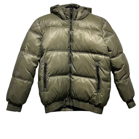 Marelle By Perroquet Olive Green Puffer Jacket Kids Unisex Size 14 - Picture 1 of 5